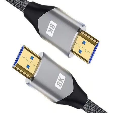 Cabo Hdmi 2.1 8k Gold Ultra Hd Compatível Com Ps5 Xbox Series X/s 3 Metros