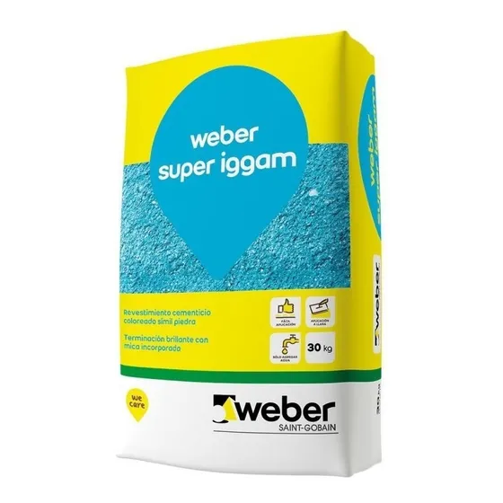Revoque Weber Super Iggam Blanco 30kg Sibaco