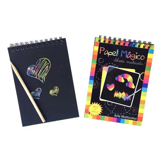 Libreta De Dibujo Con Papel Magico Notas De Colores