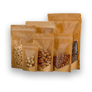 100 Bolsas Pouch Kraft Transparente Para 150 Gramos 18 *11 100 Bolsas Pouch Kraft Transparente Para 150 Gramos 18 *11