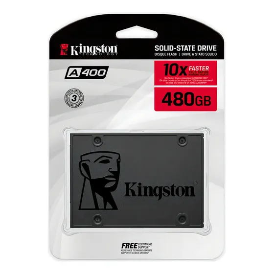 Disco Interno Solido Kingston Ssd 480gb 2.5 Sa400s37 Color Negro | Cuotas sin interés