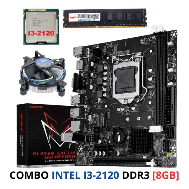 Combo Pc Tarjeta Madre Procesador Intel I3 Ram Ddr3 8gb Hdmi