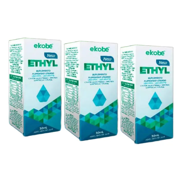 3 X New Ethyl 30ml Pare De Beber / Fórmula Do Noethyl Ekobé
