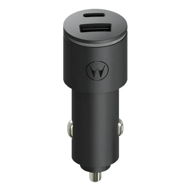 Carregador Veicular Motorola USB-A e USB-C Turbo Power 45w Sem Cabo