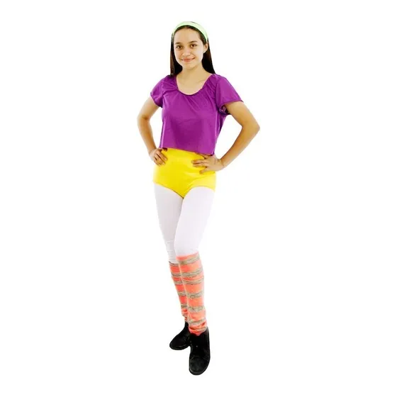 Disfraz Outfit De Ejericio Gym Años 80´s Dama