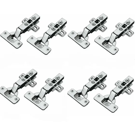 8 Bisagras Cazoleta Recta Sin Freno 35mm Cocina O Gabinetes