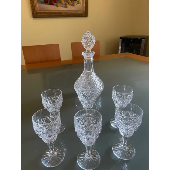 Licorera 6 Copas Cristal De Bohemia