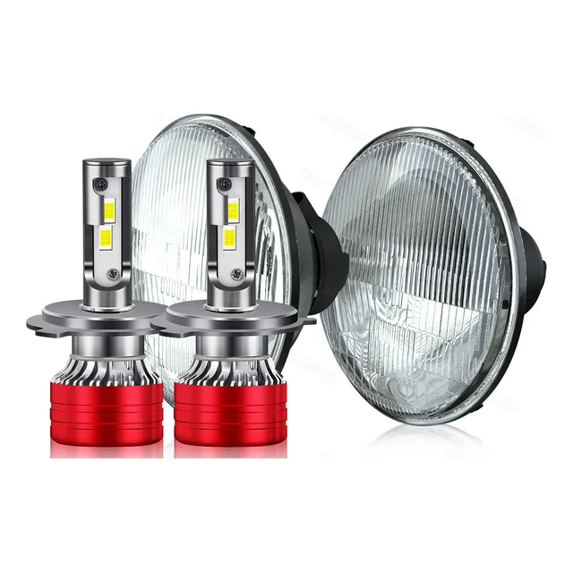 Carcasa De Cristal De Faro Redondo De 7 Pulgadas,9003 Faros
