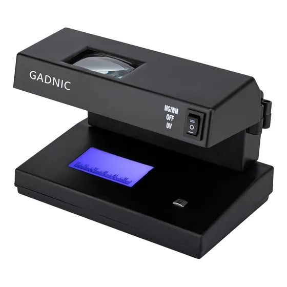 Detector De Billetes Falsos UV Gadnic C-15 Homologado 220v Color Negro