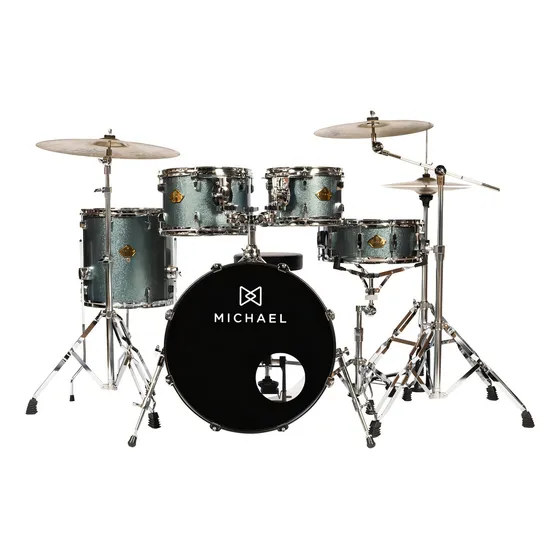 Bateria Acústica Michael Legacy Dml420 Sparkle Marine Blue
