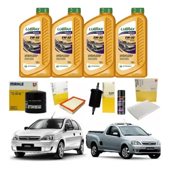 Kit Troca Óleo Novo Corsa Hatch Sedan Maxx 1.0 1.4 1.8 Todos