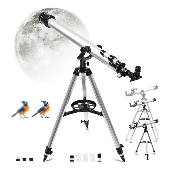 Telescópio Refrator Astronômico 675xcom Tripé Elevaçã 60900