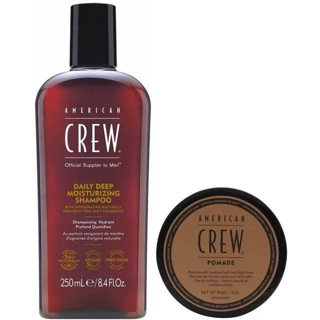 Shampoo Hidratante + Cera Pomade American Crew Men