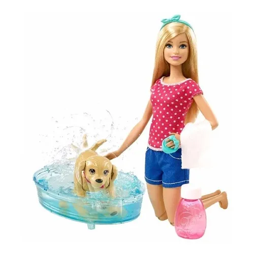 Barbie Filhotinho No Banho - Mattel Dgy 83