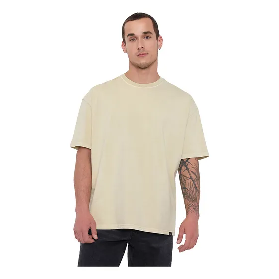 Polera Hombre Oversize Ecru Liso Corona