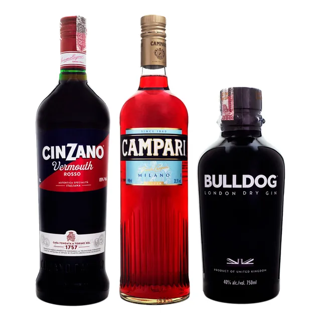 Combo Negroni - Bulldog Gin + Vermouth Cinzano + Campari