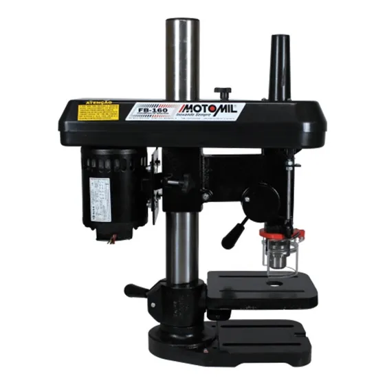 Furadeira De Bancada Fbm-160 Motor Monofásico Motomil Cor Preto