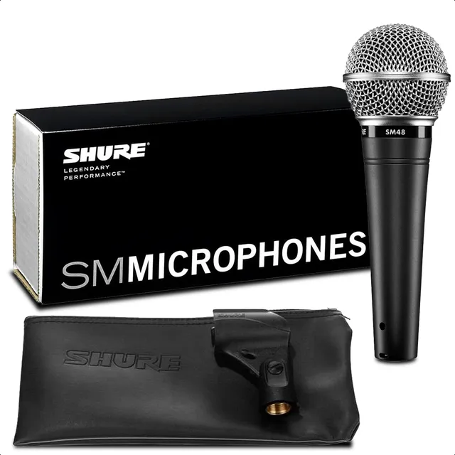 Micrófono Dinamico Cardioide Shure Sm48 Funda Pipeta Orginal
