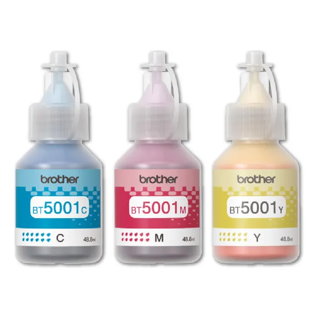 Kit 3 Tintas Originales Brother Bt5001(c,m,y)