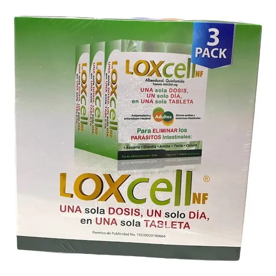 Pack 3 Loxcell Adulto Nf 400/300 Mg 1 Tableta C/u