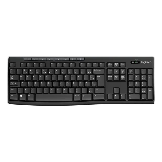 Teclado inalámbrico Logitech QWERTY español color negro
