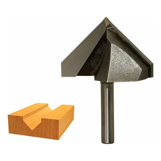 Broca Para Router Ranuradora Extra Grande En  V  1/4× 1 3/4