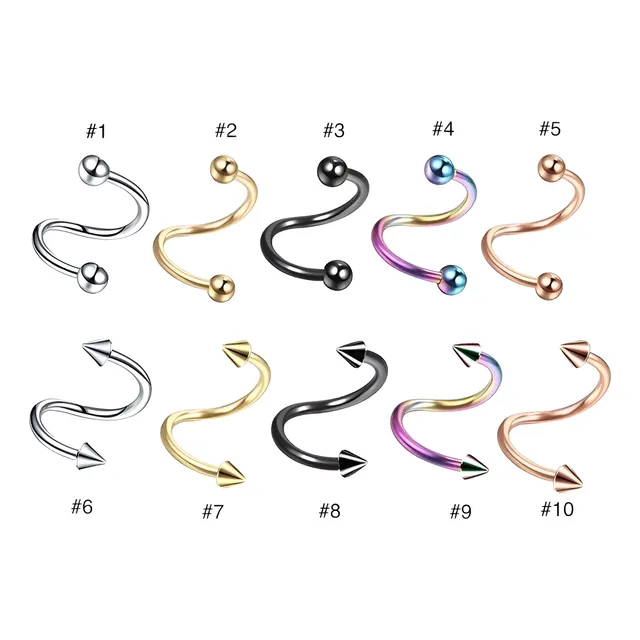 Piercing Para Labio Nariz Oreja Acero Quirúrgico Unisex