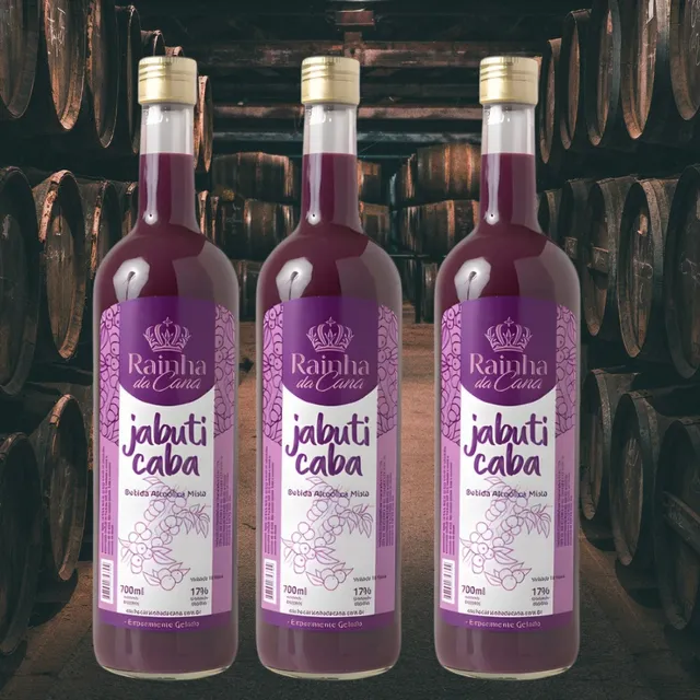 Cachaca Jabuticaba Kit 3 Cachacas Rainha Da Cana 700ml