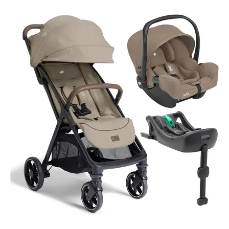 Combo Parcel Lx Joie Bebê Conforto E Base Isofix Compacto Areia Sandstone