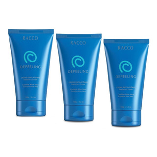 Kit C/3 Creme Depilatório Masculino Depeeling Racco Kit C/3 Creme Depilatório Masculino Depeeling Racco