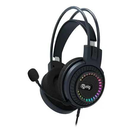 Headset Gamer Mizar ELG, 3d Surround 7.1, Drivers De 50mm, Microfone Omnidirecional, Earpads De Malha Esportiva, Iluminação Rgb, Preto, Hgmz