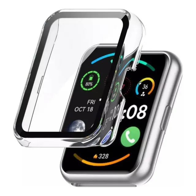 Funda De Vidrio Templado Con Marco Para Huawei Watch Fit 2