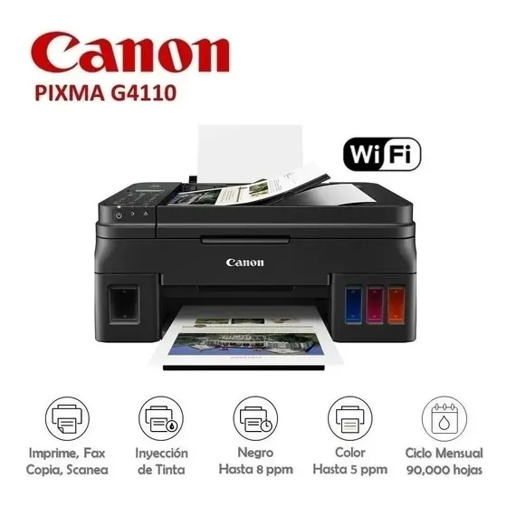 Impresora Multifuncional Pixma Canon G 4110 Tinta Continua 