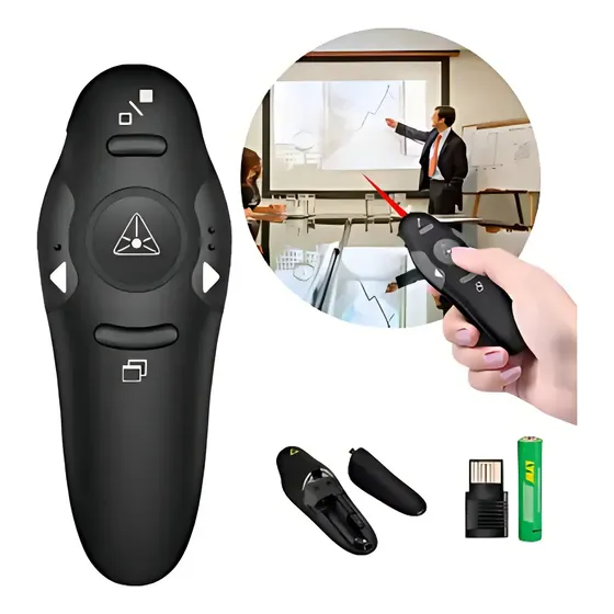 Apresentador de Slides Knup kp8009 Laser Sem Fio USB 15m Windows macOS