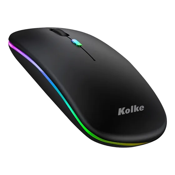 Mouse Bluetooth Kolke Kem-699 Negro - Recargable Usb Silencioso Inalambrico Android Mac
