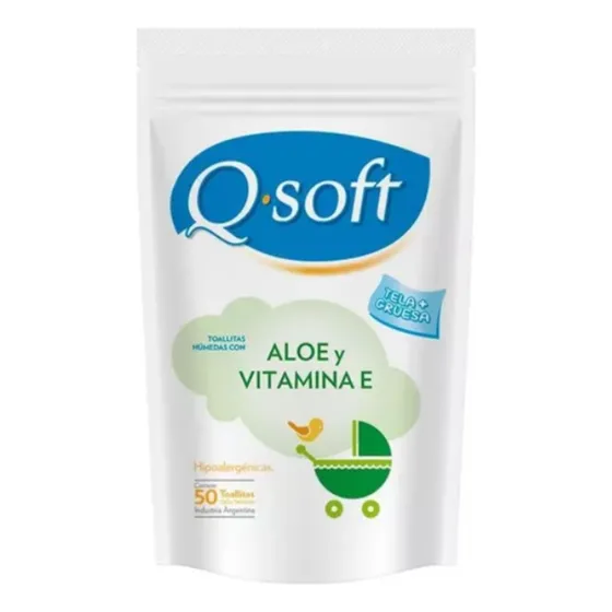 Toallitas Humedas Q Soft Aloe Vera X 50 Unid