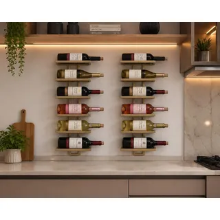Kit 2 Suporte Parede Para Garrafas De Vinho Italia Champanhe Champanhe
