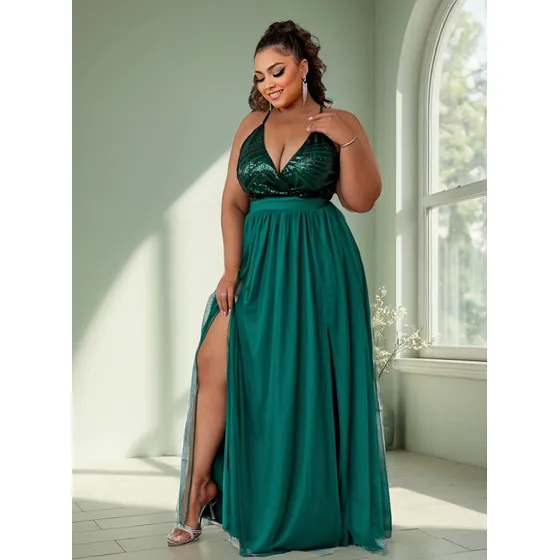 Vestido De Fiesta Elegante Plus Size Talle Grande Nina Moda