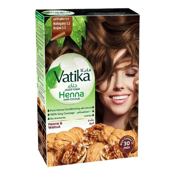 Vatika Henna Tintura Coloracion Caoba 6 Sachets