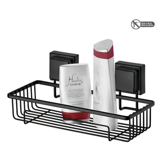 Suporte Para Shampoo De Banheiro Com Ventosas Preto Fosco Suporte Para Shampoo De Banheiro Com Ventosas Preto Fosco