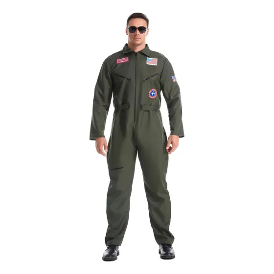 Traje De Vuelo Para Hombre, Disfraz De Piloto Militar De