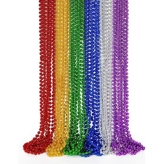 Collares De Fiesta Metálicos, 84 Cm, Para Hombres Y Mujeres