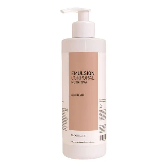 Emulsion Corporal Nutritiva Con Aceite Coco X400 Biobellus