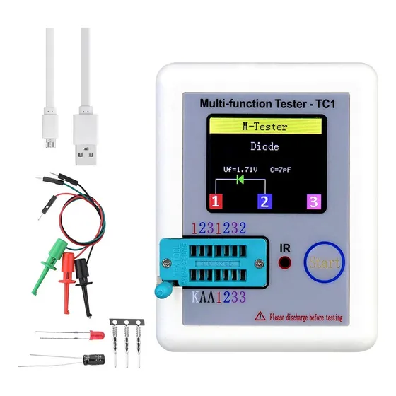 Probador De Componentes Capacitor Fnirsi Tc1 Tester Lcr Esr