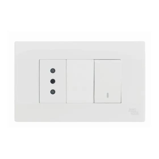 Interruptor Con Enchufe Simple 9/12 10a 250v Ac A81 Blanco
