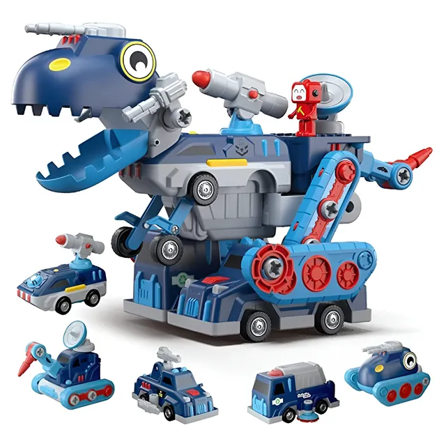 Carrinho Dinossauro 5 Em 1 Educativo Que Monta E Desmonta 40 Peças Brinquedo Infantil Criativo Construbots Dinossauros Para Crianças Meninos E Meninas
