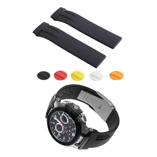 Correa Goma Compatible Con Tissot T-race T048.417a 20mm