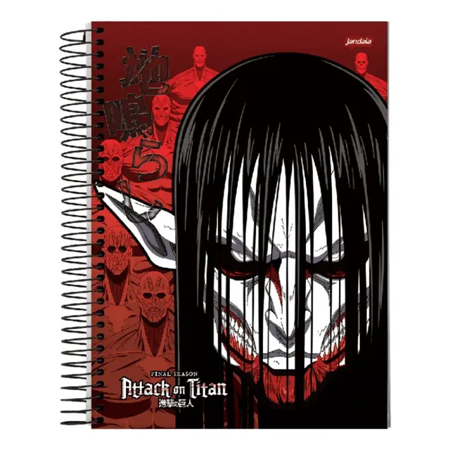 Caderno Universitário Attack On Titan 1 Matéria 80fls