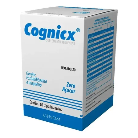 Cognicx 60 Cápsulas Moles Genom Zero Açucar Sem Sabor
