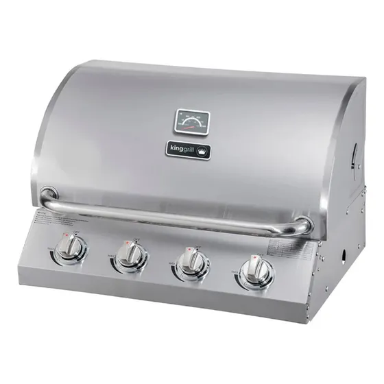Parrilla A Gas Empotrada Kinggrill 4 Quemadores + Set Asado